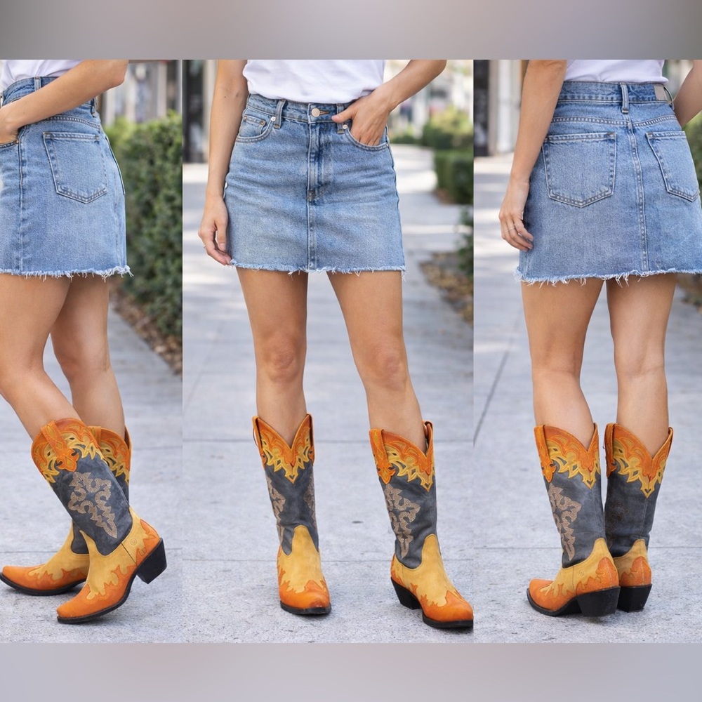 DINGO Holy Roller Embroidered Tooled-Inlay Snip Toe Cowboy Boots ~ NWT - Picture 4 of 13
